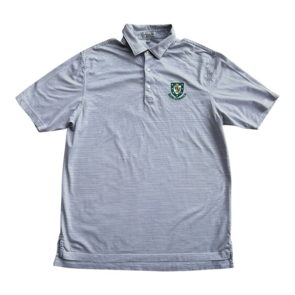 Peter‎ Millar Royal Dornosch Black & White Striped Golf Polo Size Large